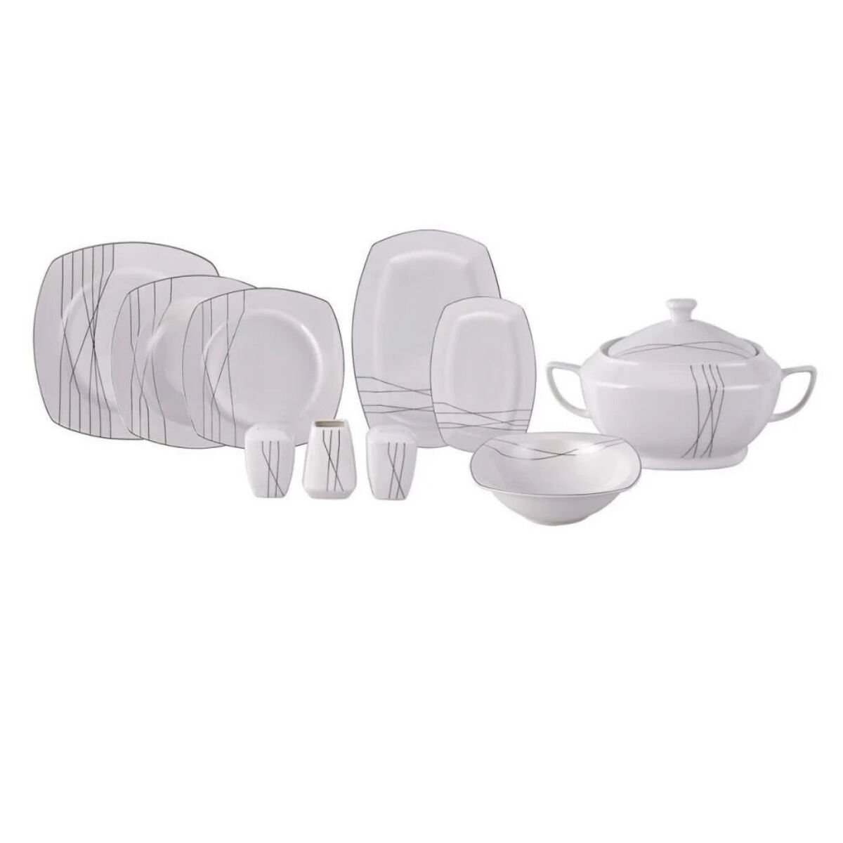 KARACA OPAL 60 PARÇA NEW BONE KARE YEMEK TAKIMI