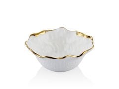 LAMEDORE CURVE BEYAZ GOLD CORBA KASESI 15X15X6 CM (6 LI )