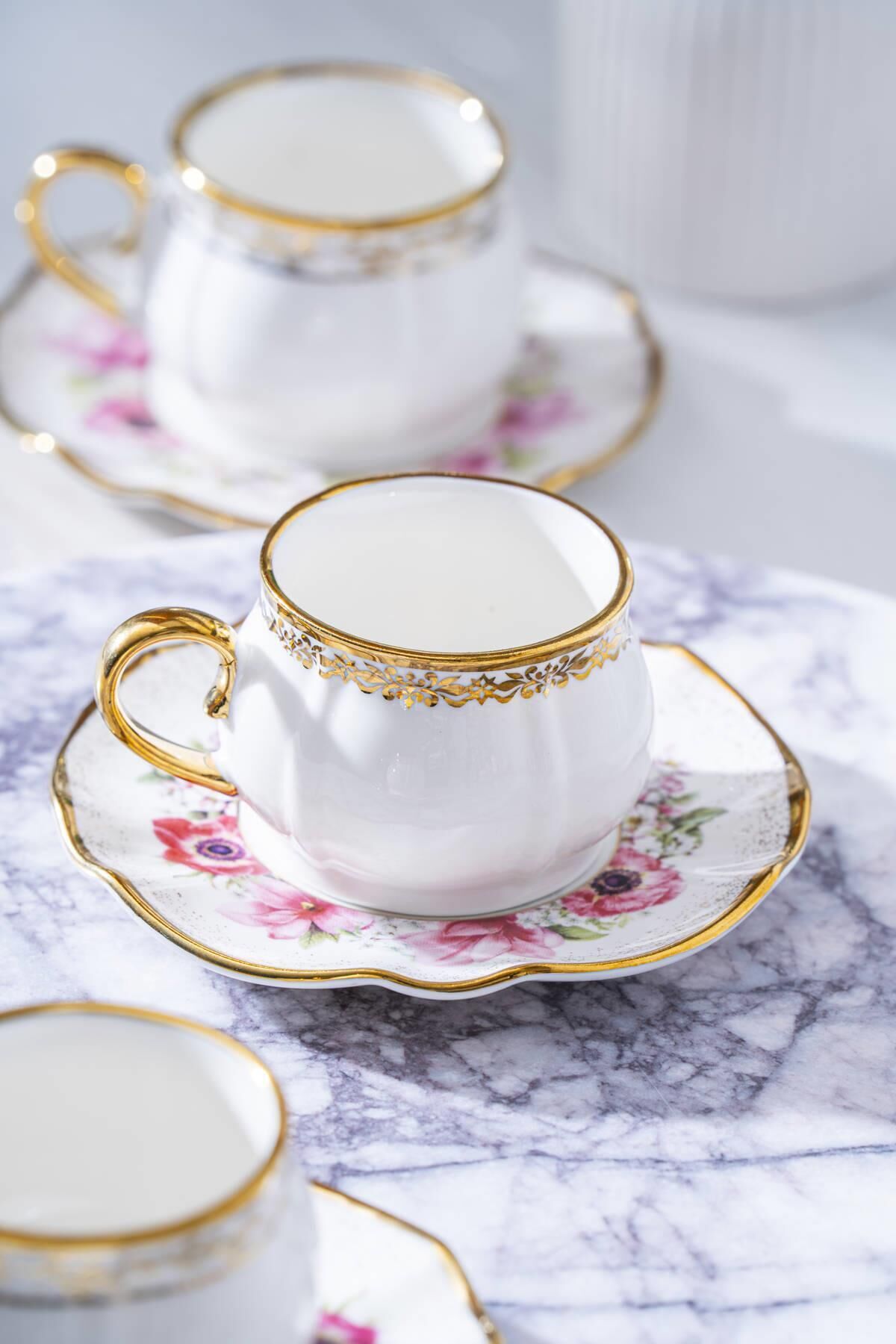 Acar Sienna 6 Kişilik Kahve Fincanı Takımı - 90 ml