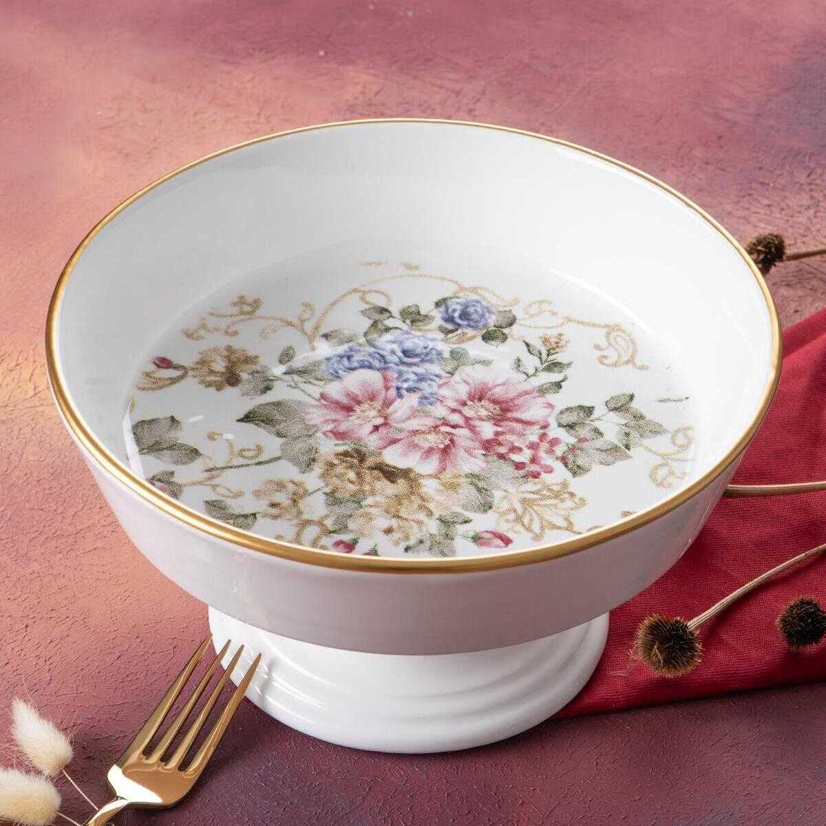 Acar Rosa Ayaklı Salata Kasesi - 23,5 cm