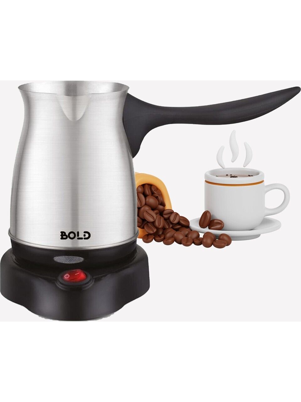 Bold Elektrikli Türk Kahve Pişirme Makinesi Inox Paslanmaz Çelik Cezve