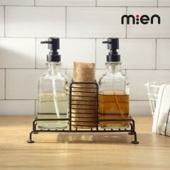 MİEN M/16 2Lİ STANDLI SİYAH SIVI SABUNLUK