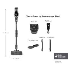 Karaca Vantuz Power Up Max Dik Süpürge Sılver