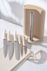 ACAR Cooper 8 Parça Standlı Kesme Tahtası Ve Bıçak Seti