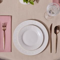 Karaca Elegance Bone Nola 24 Parça 6 Kişilik Yemek Takımı