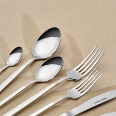 Karaca Elegance Nil V2 Platin 12 Kişilik 84 Parça Çatal Kaşık Bıçak Takımı