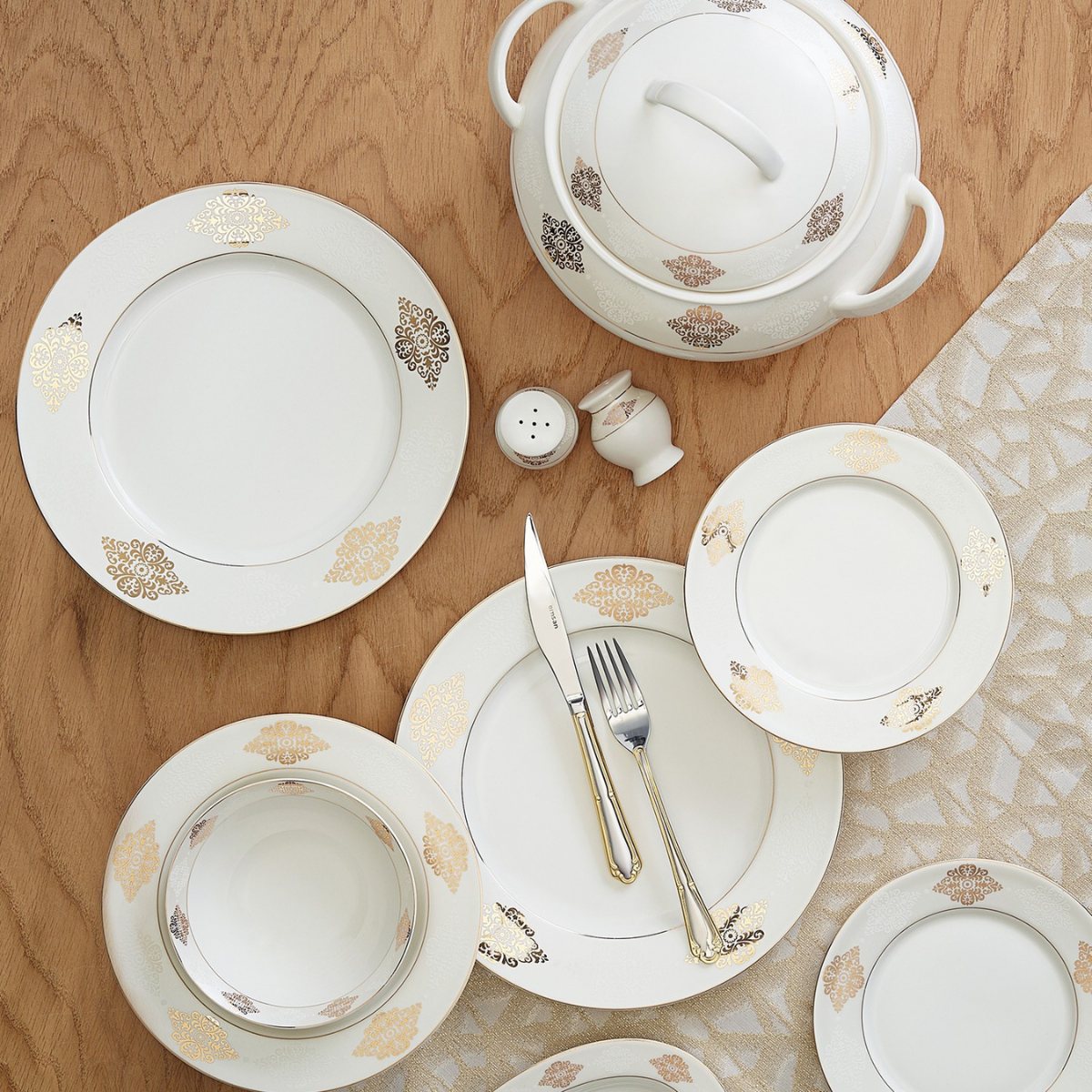 Emsan New Bone Ebrar 60 Parça Yemek Takımı