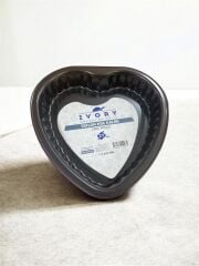 İVORY 27 cm Kalpli Yapışmaz Kek Kalıbı – Teflon Kaplama, Şık ve Pratik