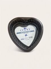 İVORY 27 cm Kalpli Yapışmaz Kek Kalıbı – Teflon Kaplama, Şık ve Pratik