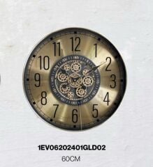 Beliza 60 cm Metal Gövdeli Akar Saniyeli Çark Mekanizmalı Duvar Saati