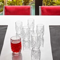 KOSOVA Kristal Desen 7 cm Kahve Yanı Bardak – Şık ve Zarif Sunumlar İçin 6’lı Set