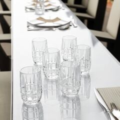 KOSOVA Kristal Desen 7 cm Kahve Yanı Bardak – Şık ve Zarif Sunumlar İçin 6’lı Set