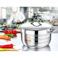OMS PASLANMAZ Oms 2005 32*20 Cm / 16,5 Lt. Çelik Tencere