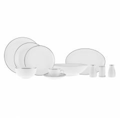 Karaca Epsilon New Bone 76 Parça 12 Kişilik Yemek Takımı Platin