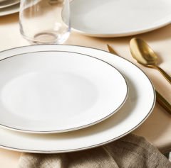 Karaca Epsilon New Bone 76 Parça 12 Kişilik Yemek Takımı Platin
