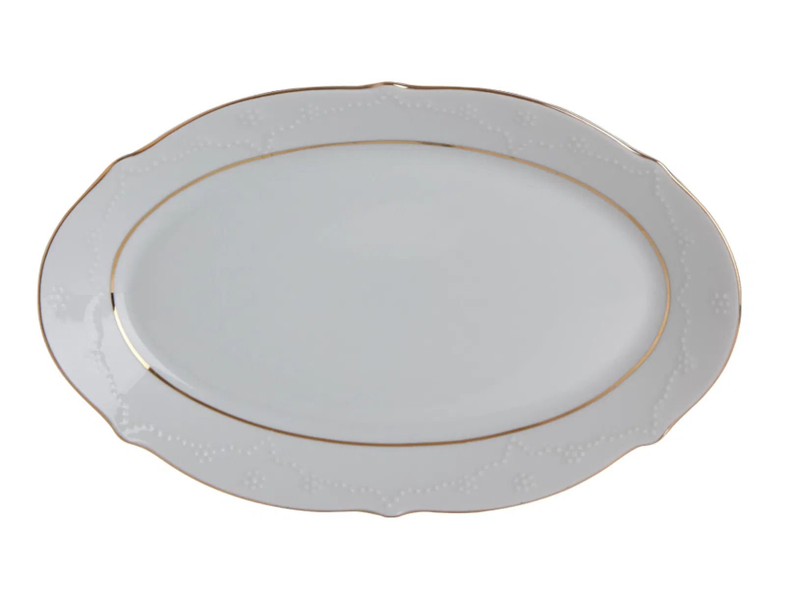 Porland Queen Altın Yaldız Kayık Tabak 30cm