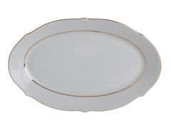 Porland Queen Altın Yaldız Kayık Tabak 30cm