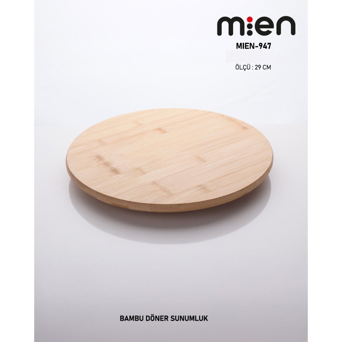MİEN Bambu Döner Sunumluk 29 cm – Şık ve Pratik Döner Servis Tabağı