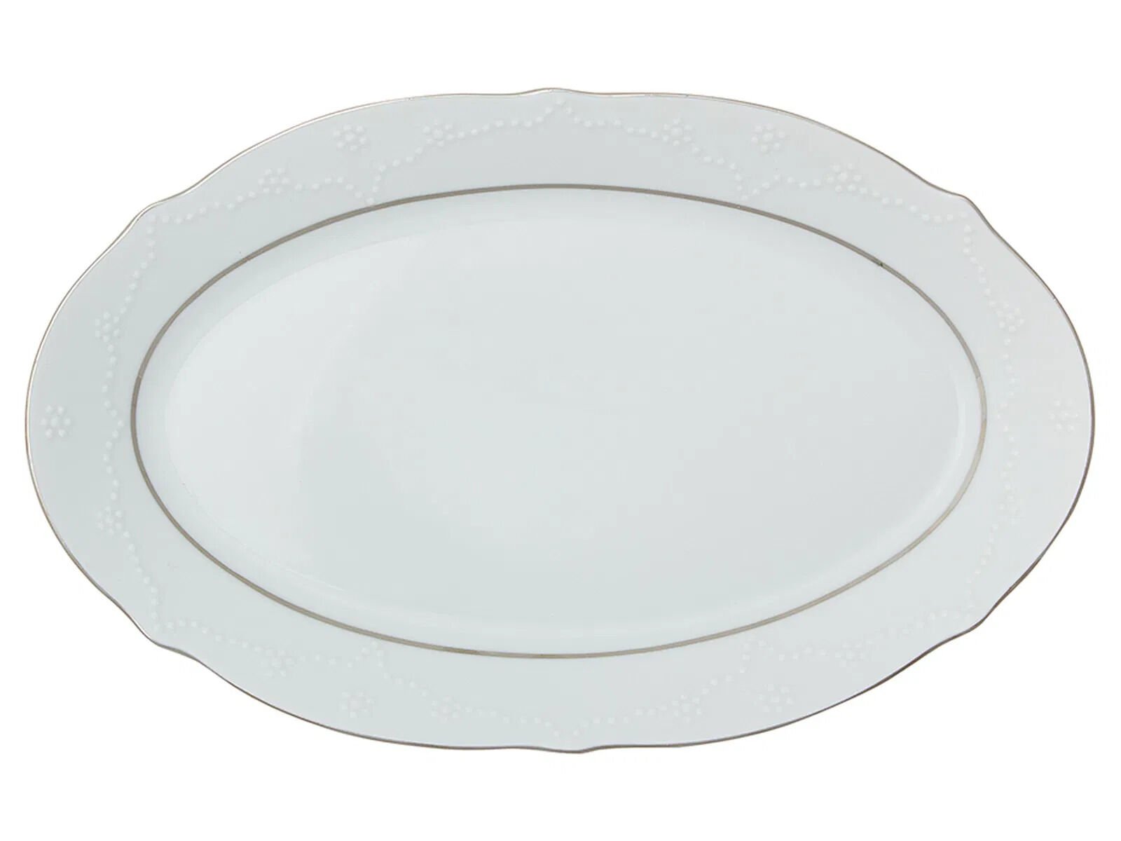 Porland Queen Platin Kayık Tabak 30cm