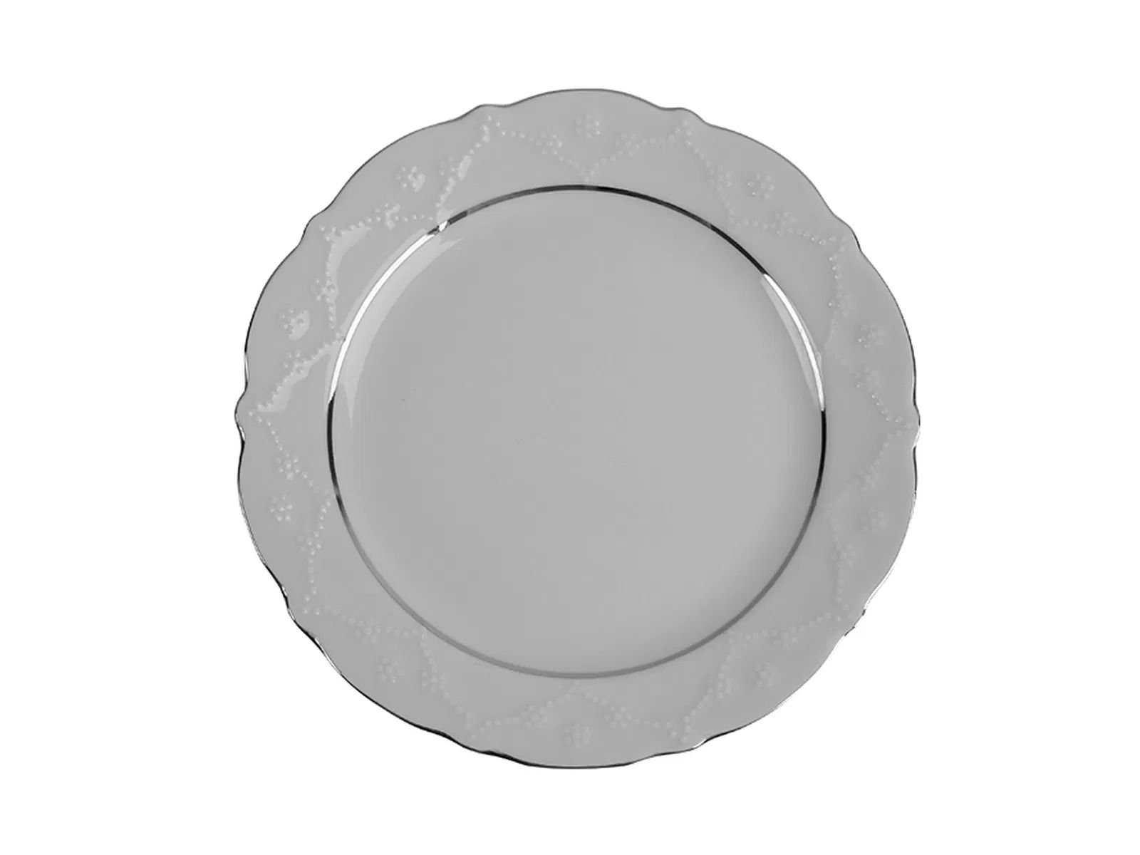 Porland Queen Platin Düz Tabak 25cm
