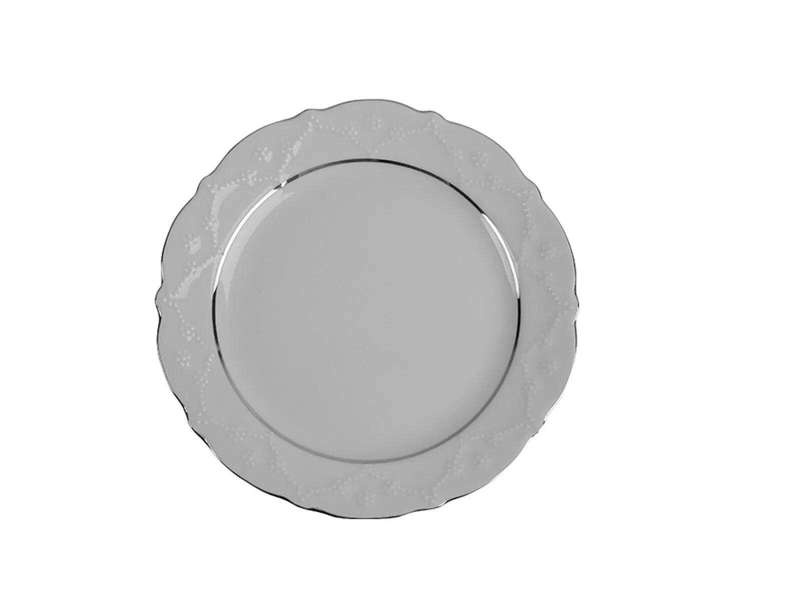 Porland Queen Platin Düz Tabak 16cm