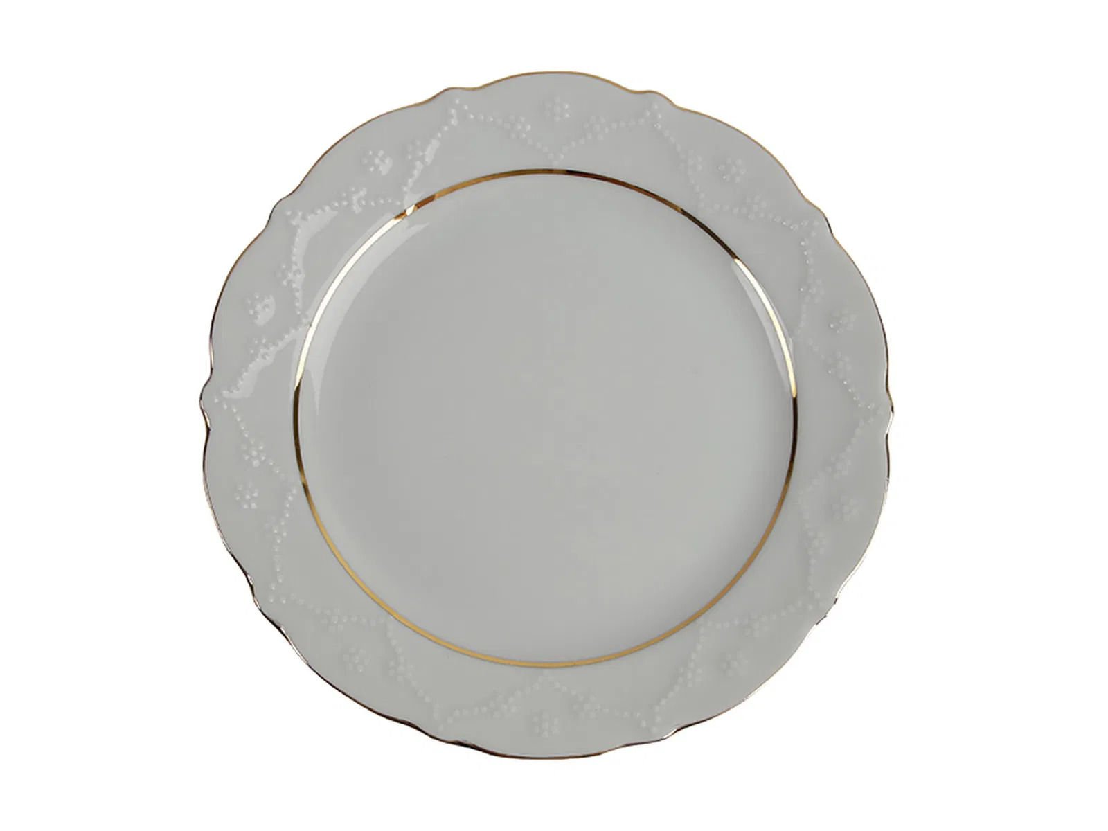 Porland Queen Altın Yaldız Düz Tabak 21cm