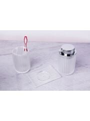 Primanova Polar 3 Lü Banyo Takımı Seti Şeffaf Naturel