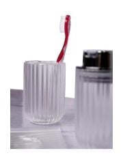 Primanova Polar 3 Lü Banyo Takımı Seti Şeffaf Naturel