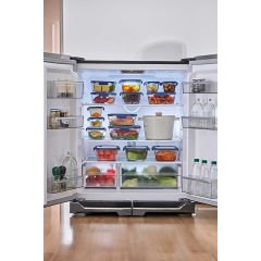 Fika Glace Vakumlu Cam Saklama Kabı 1200ML Mavi D-NEOMGLV120