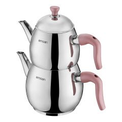 Emsan Duru Mini Çaydanlık Takımı Pembe 0.75-1.5 Lt