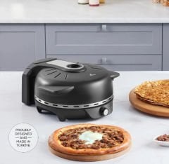 Karaca Gastro 10 in 1 Pizza Lahmacun ve Tandır Ekmeği Makinesi Biodiamond Matte Black