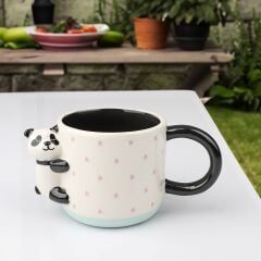 Kosova Panda Figürlü Seramik Kupa – Sevimli Tasarım, Keyifli İçimler