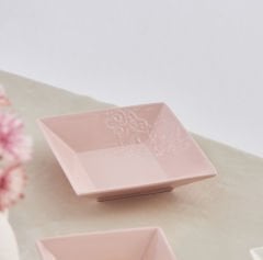 Karaca Trend Emboss Porselen 32 Parça 6 Kişilik Kahvaltı/Servis Takımı Pink