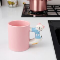 Kosova Kedi Figürlü Seramik Kupa – Sevimli Tasarım, Keyifli İçimler