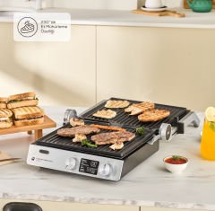 Karaca Compact Steel Pro Sear and Grill Inox 2007 Izgara ve Tost Makinesi