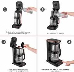 KARACA ÇAYSEVER ROBOTEA PRO QUARTZ 4 IN 1 BLACK COPPER