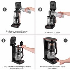 KARACA ÇAYSEVER ROBOTEA PRO QUARTZ 4 IN 1 BLACK CHROME