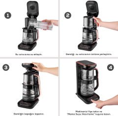 KARACA ÇAYSEVER ROBOTEA PRO QUARTZ 4 IN 1 BLACK CHROME