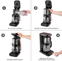 KARACA ÇAYSEVER ROBOTEA PRO QUARTZ 4 IN 1 BLACK CHROME