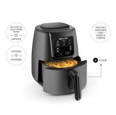 Karaca Air Pro Cook 3 in 1 XL Ev Yemeği, Közleme, Airfryer Space Gray 4 Kişilik