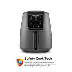 Karaca Air Pro Cook 3 in 1 XL Ev Yemeği, Közleme, Airfryer Space Gray 4 Kişilik