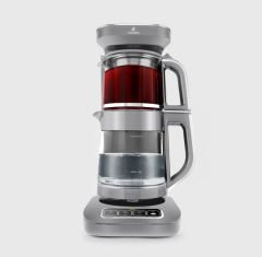 Karaca Robotea Pro 4 in 1 Konuşan Cam Çay Makinesi Cool Gray