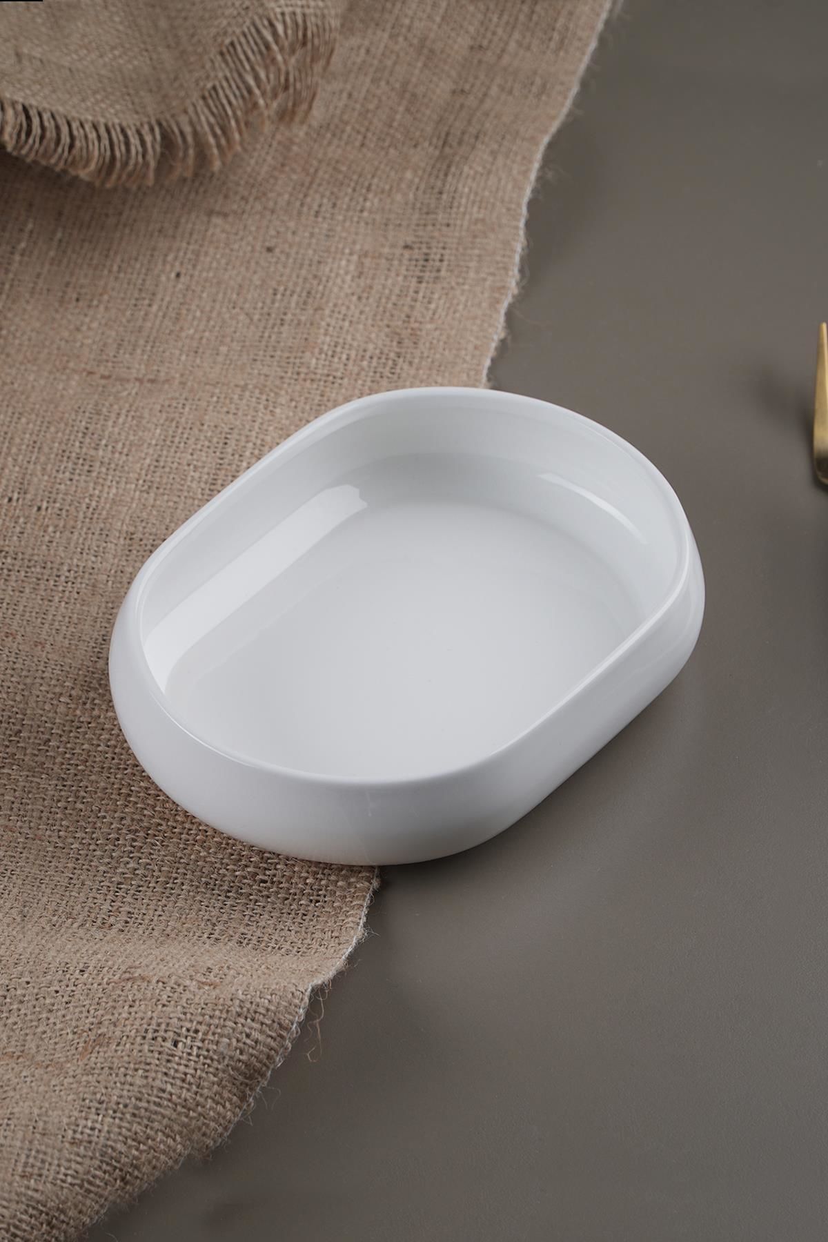 Acar Bianco Perla Porselen Kayık Tabak - 13,2 cm
