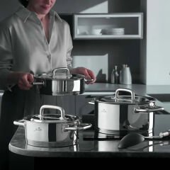 Jumbo Metalix 14 Parça Çelik Çeyiz Seti (Metalix 8 Parça Çelik Tencere Seti-Metalix Full Metal Çaydanlık-3'lü Cezve)