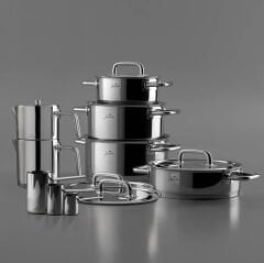 Jumbo Metalix 14 Parça Çelik Çeyiz Seti (Metalix 8 Parça Çelik Tencere Seti-Metalix Full Metal Çaydanlık-3'lü Cezve)