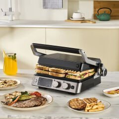 Karaca Compact Steel Sear and Grill Inox 2008 Döküm Izgara ve Tost Makinesi 6 Dilim Kapasiteli
