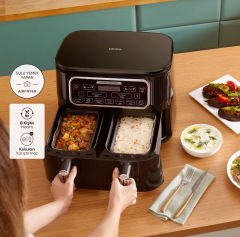 KARACA AIR PRO COOK DUO EV YE. XXXL 8 L AIRFRYER B. CHROME
