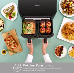 KARACA AIR PRO COOK DUO EV YE. XXXL 8 L AIRFRYER B. CHROME