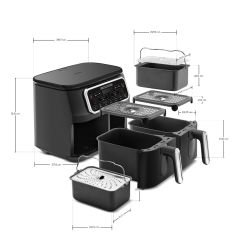 KARACA AIR PRO COOK DUO EV YE. XXXL 8 L AIRFRYER B. CHROME