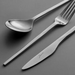 Jumbo Fluctus 84 Parça 12 Kişilik Çelik Çatal Kaşık Bıçak Takımı